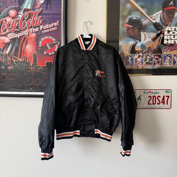 Vintage Hooters Racing Satin Bomber Jacket - Picture 2 of 7